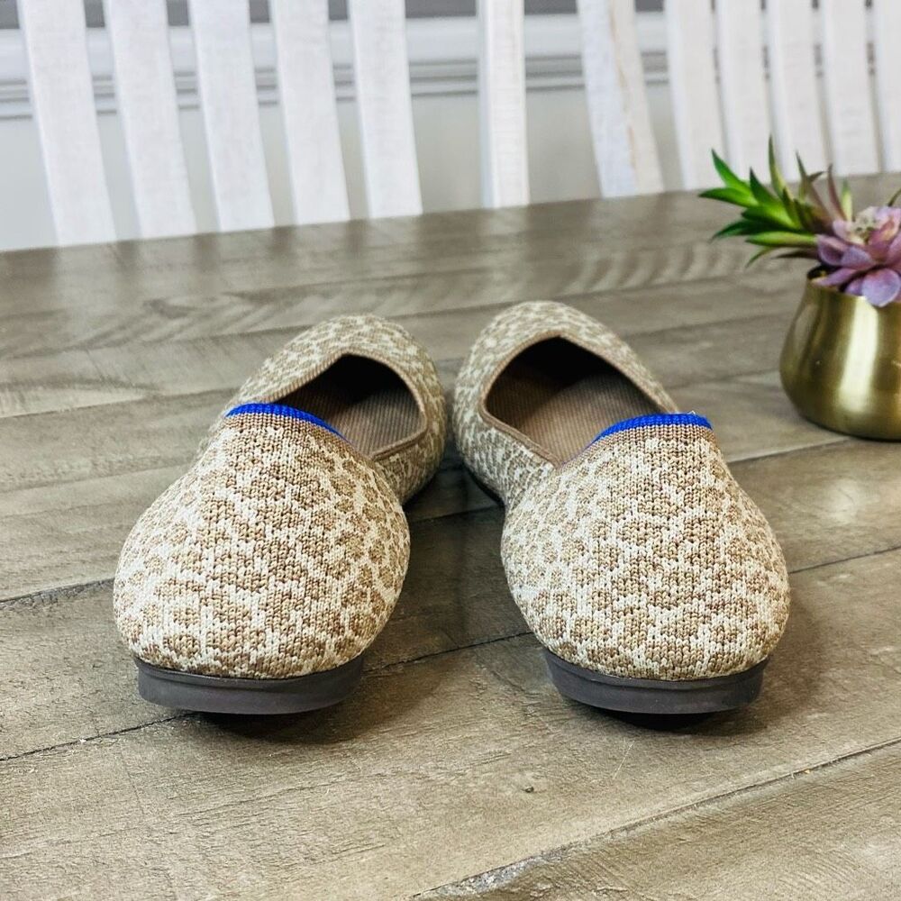 Rothy's Leopard Print Flats with Blue Accents - Picture 4 of 8